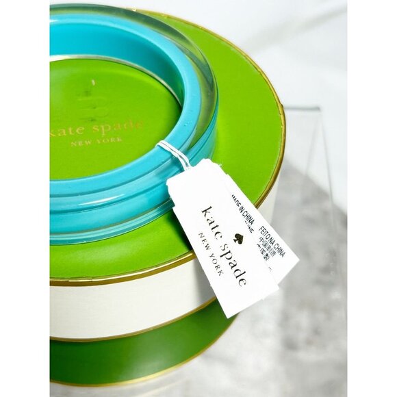 Kate Spade Logo Lucite Bangle Bracelet in Turquoise - NWT & Box - Picture 2 of 5